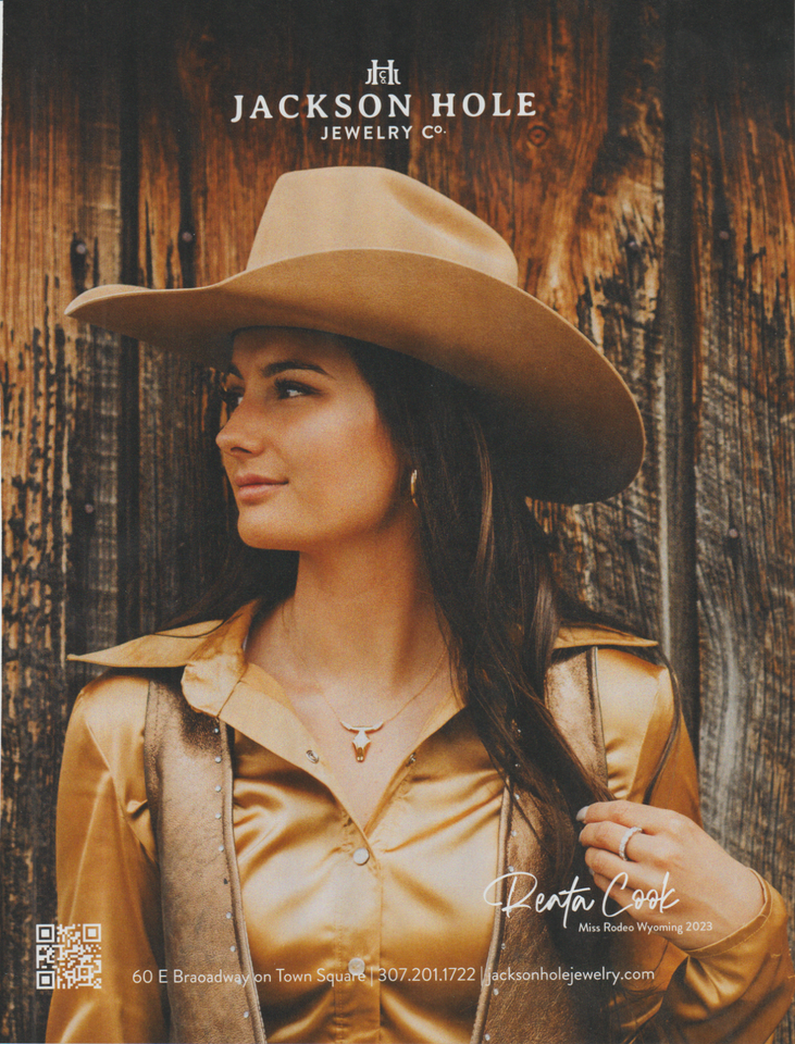 Jackson Hole Jewelry Co. Print Ad Poster 8"x11" Miss Rodeo Wyoming Man