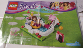 LEGO Friends #41090 "Olivia's Garden Pool" - 99% Complete with Manual EUC