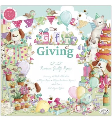 Craft Consortium ''DAS GESCHENK DES GEBENS'' 12x12'' Papierblock 40 Blatt Geburtstag + 6'6