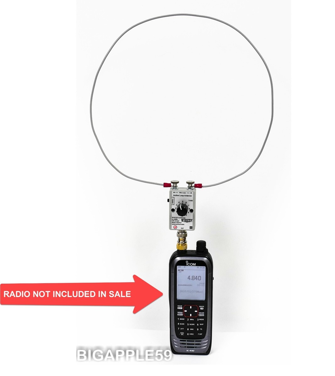 SDR Active Loop Antenna Wideband Small HF AM FM VHF UHF 5-12V