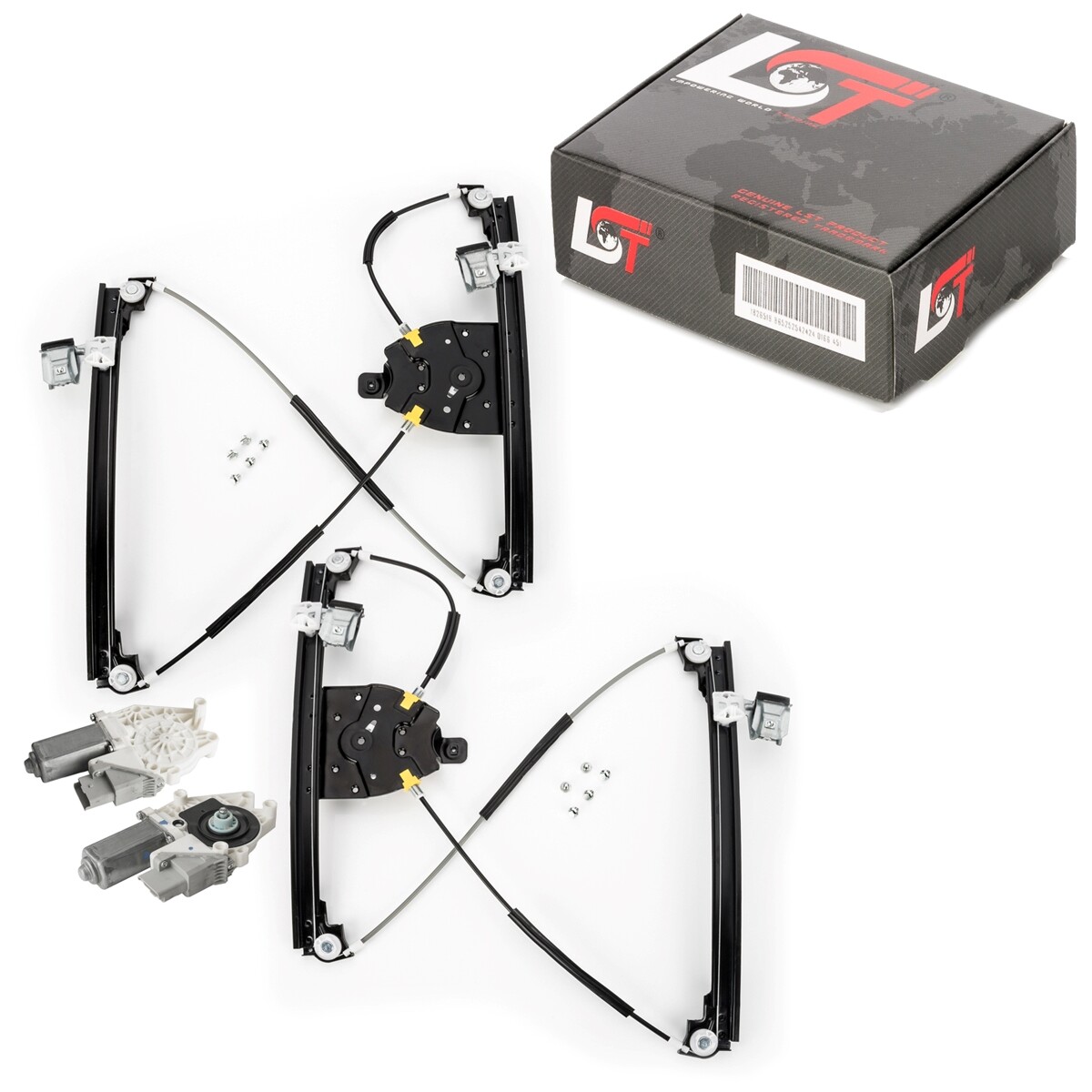 2x Electric Window Lifter Front Set with Motor 6 Pin for Peugeot 607 9D 9U