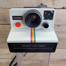 Polaroid OneStep SX-70 Land Camera Rainbow Stripe Land Vintage Not Tested White