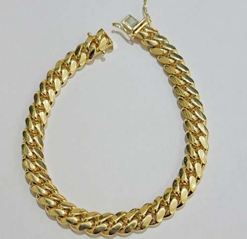 Solid Gold Miami Cuban Link Bracelet 