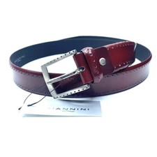 NANNINI CINTURA PELLE VERNICE RUBINO
