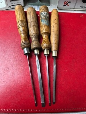 Vintage Charles Taylor's Sheffield Fine Mortise Chisels x4