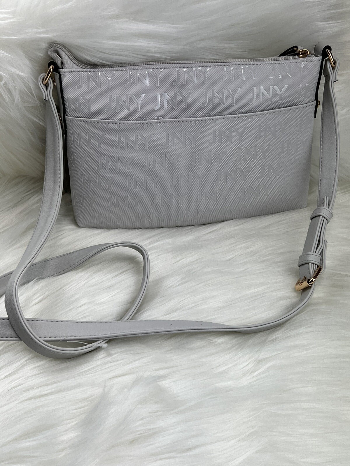 Jones New York Crossbody Bag Shoulder JNY Logo Handbag White 79.00 New