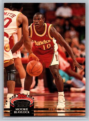 Mookie Blaylock 1992-93 Stadium Club BASKETBALL #344 Atlanta Hawks