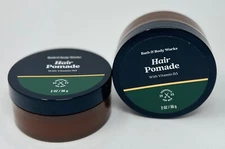 2 BATH & BODY WORKS HAIR POMADE VITAMIN B5 STYLING 2OZ FOR MEN STYLE MEDIUM HOLD