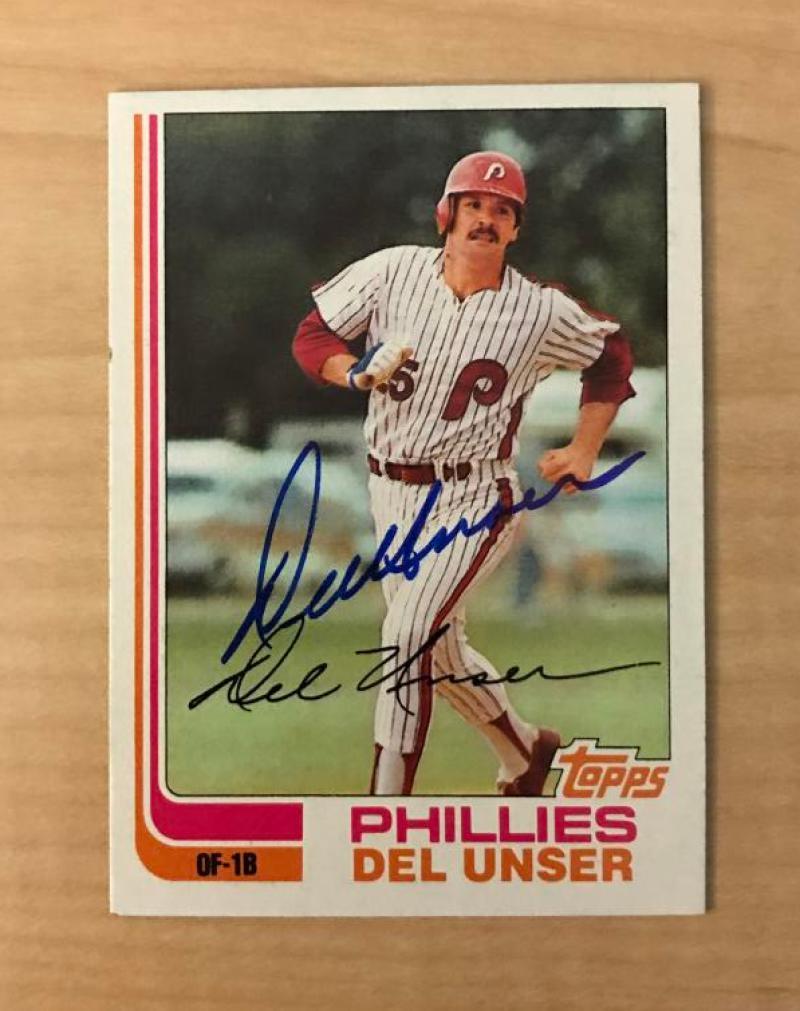 DEL UNSER PHILADELPHIA PHILLIES SIGNED AUTOGRAPHED 1982 TOPPS CARD #713 ...