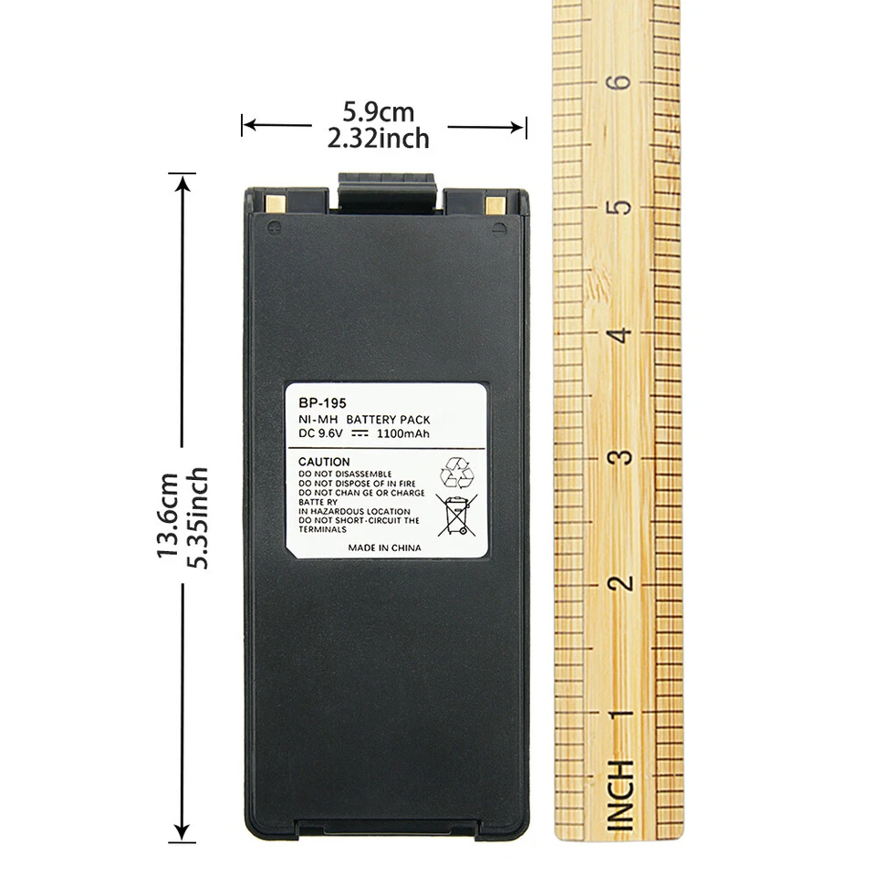 10PC BP-195 Replacement Battery for ICOM Radio IC-A4 IC-A4C IC-A4E IC-F3 IC-F3S - Image 2 of 4