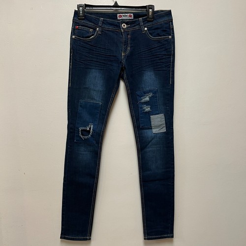 WAM Jeans Size 5/6 Women's What About Me Ankle Distressed Patchwork