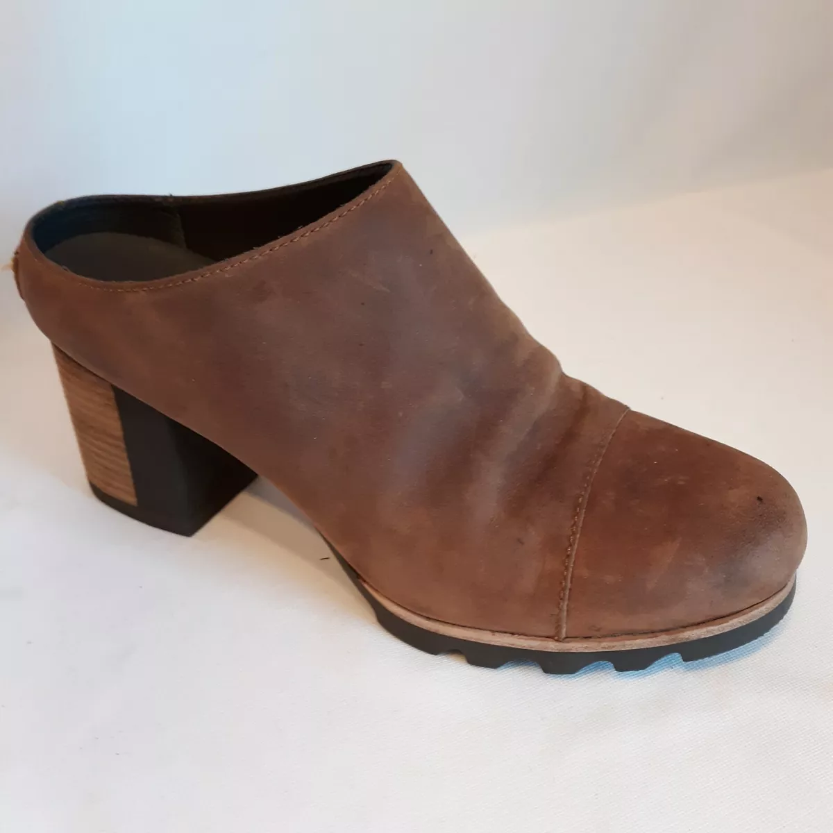 SOREL Woman s Size 9 Addington Mule Stacked Heel NL2220 286 eBay
