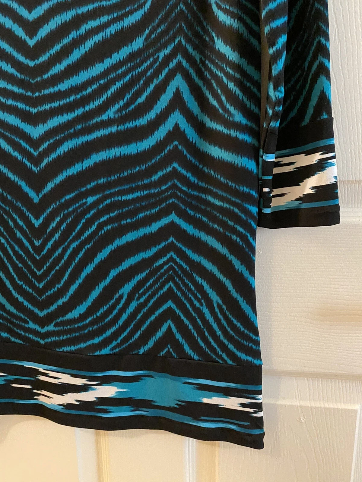 Abito donna Michael Kors tubino blu stampa animalier nuovo L large
