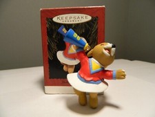 HALLMARK YULETIDE CHEER 1996 CHRISTMAS KEEPSAKE ORNAMENTS CHEERLEADER DOG