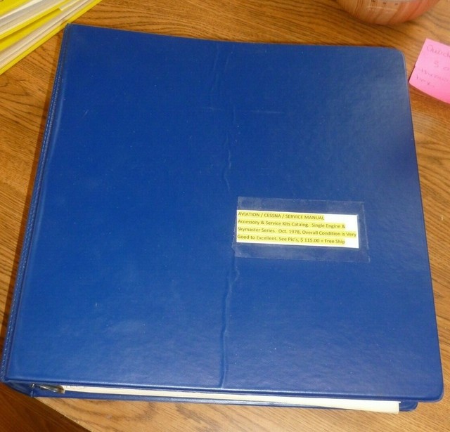 Cessna Manual ACCESSORY & SERVICE KITS CATALOG (Aircraft) eBay