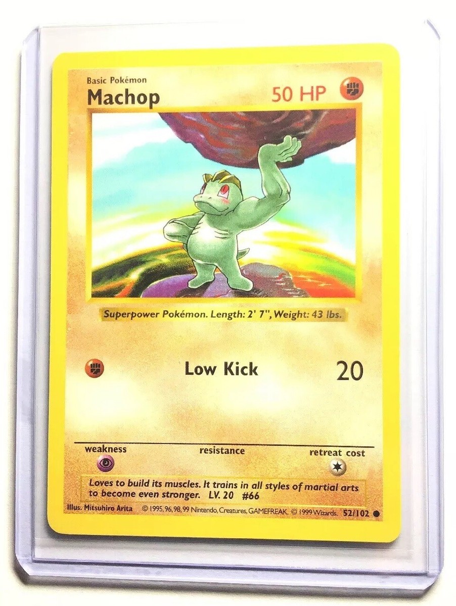 MACHOP - 52/102 - SHADOWLESS Base Set - Pokemon Card - EXC / NM | eBay
