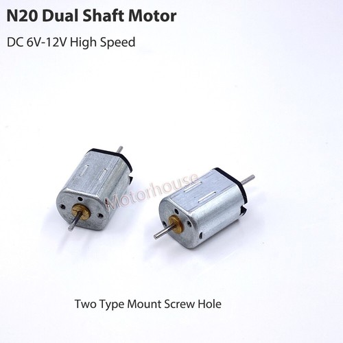 Mini N20 DC 6V 9V 12V High Speed Micro 10 mm*12 mm flacher Elektromotor Doppelwelle