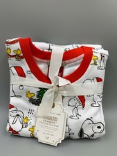 Pottery Barn Teen Peanuts Snoopy Woodstock Fitted Pajama Set Red Multi 9977B