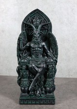 Sabbatic Goat Idol Baphomet Seated On Hell Pe...