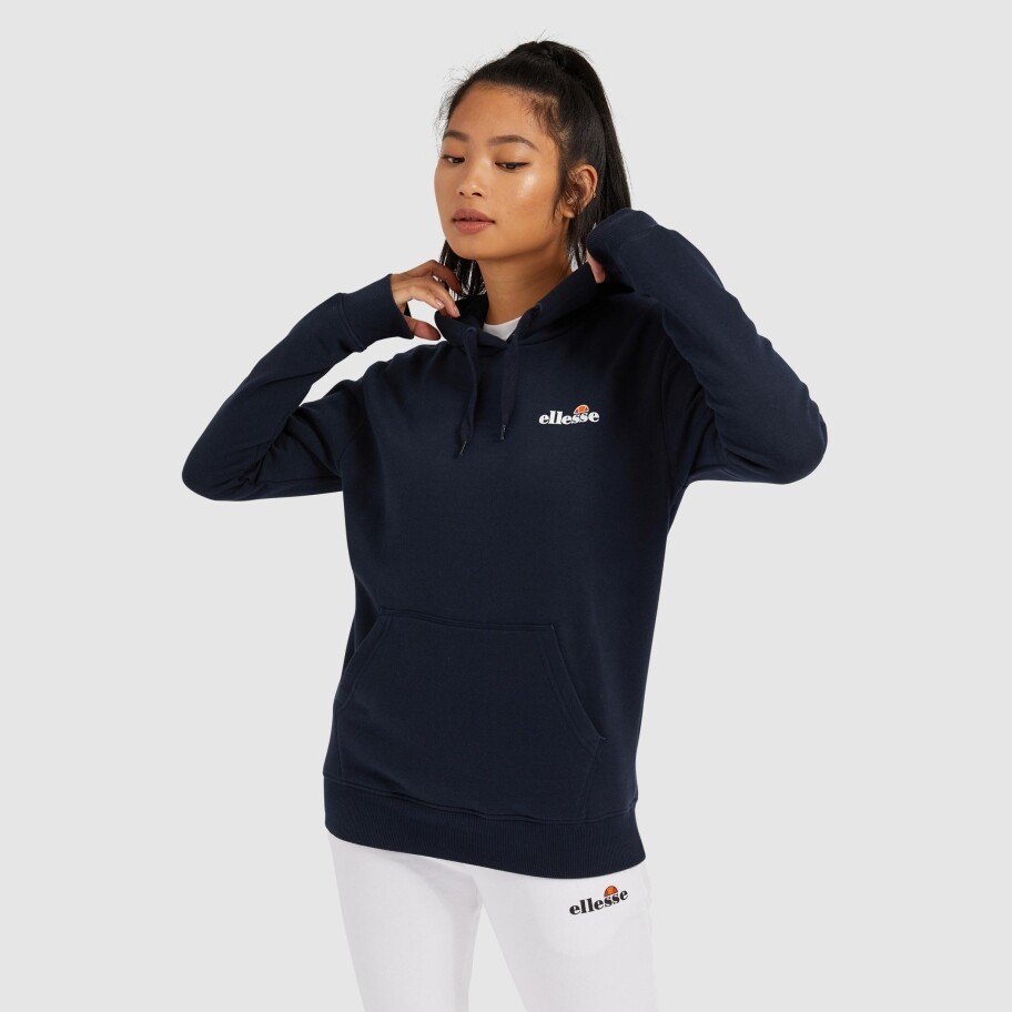 Ellesse Womens Hoodie Hoody Overhead Navy Blue 8uk