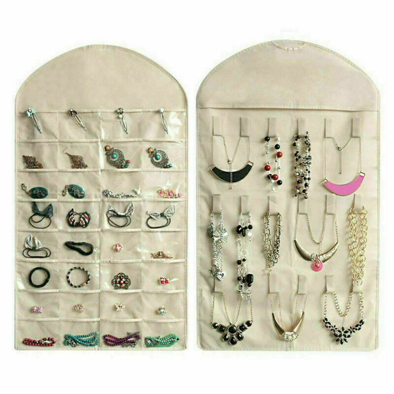 Closet Hanging Jewelry Organizer Necklace Storage Holder Travel Display