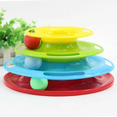 MARKENLOS Toy Cats Fun Cat Game Petstage Tower of Tracks Ball and Track Interactive new