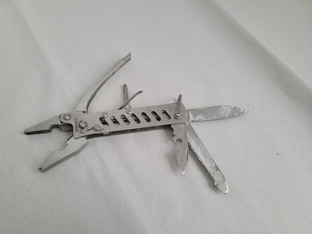 Multi Tool Portable Outdoor Survival Plier Compact Pocket Stainless Steel, C4#10