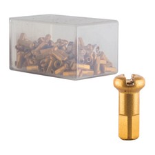 DT Swiss Alloy Spoke Nipples 2.0 x 12mm Gold Box of 100