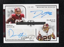 2018 Panini National Treasures 19/49 Daron Payne Derrius Guice #RDS-WAS Auto gp1
