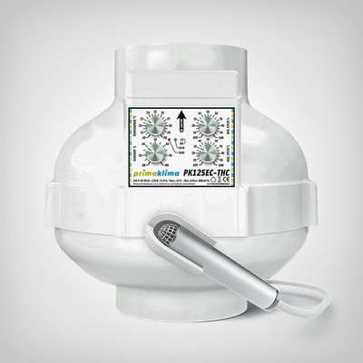 Prima Klima EC-THC Rohrventilator 680m3/h Ø125mm, Temp Hygro Control, ebm-papst