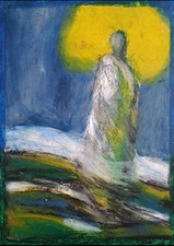 Woman Portrait Modern Abstract Art Oil Pastel A4 Paper Decorative Art