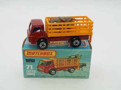 Matchbox Superfast 71C Cattle Truck Metallic DARK Bronze LILA Fenster