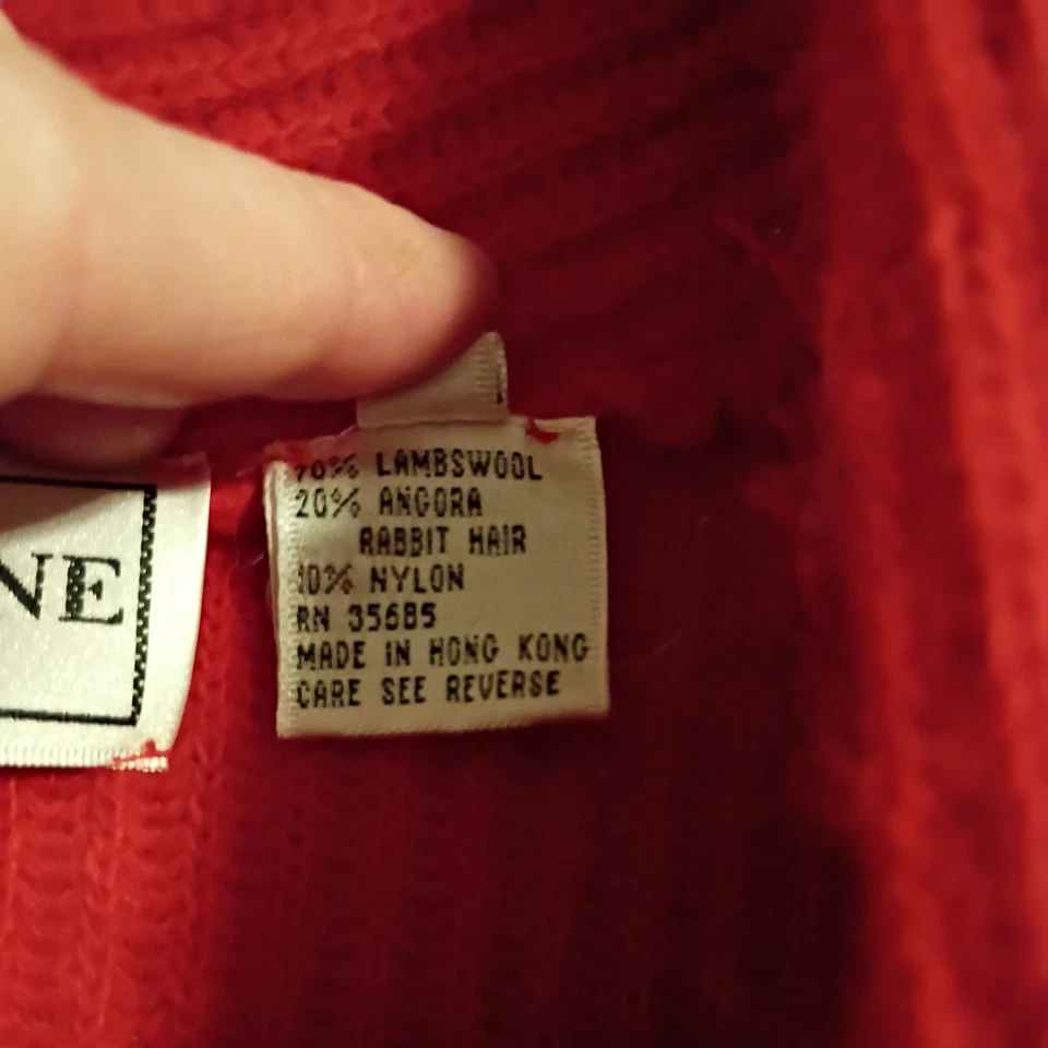 Cárdigan Vintage Evan Picone Años 80 Acolchado Hombros Lana de Cordero Angora Cabello de Conejo S Foto 3 de 4