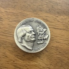 1972 STERLING SILVER ANDREW JOHNSON WITTNAUER PRESIDENTIAL SILVER MEDAL