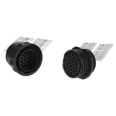 Kalitec KALI-2624C Round Plug Set 24 Pin with Cable Socket Sockets Type IP65