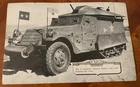 General Patton's Half Track - WWII 8" x 5" Black and White Photo