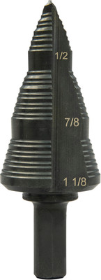 Greenlee GSB09 1-1/8'' Step Bit  High-Speed Steel  #9