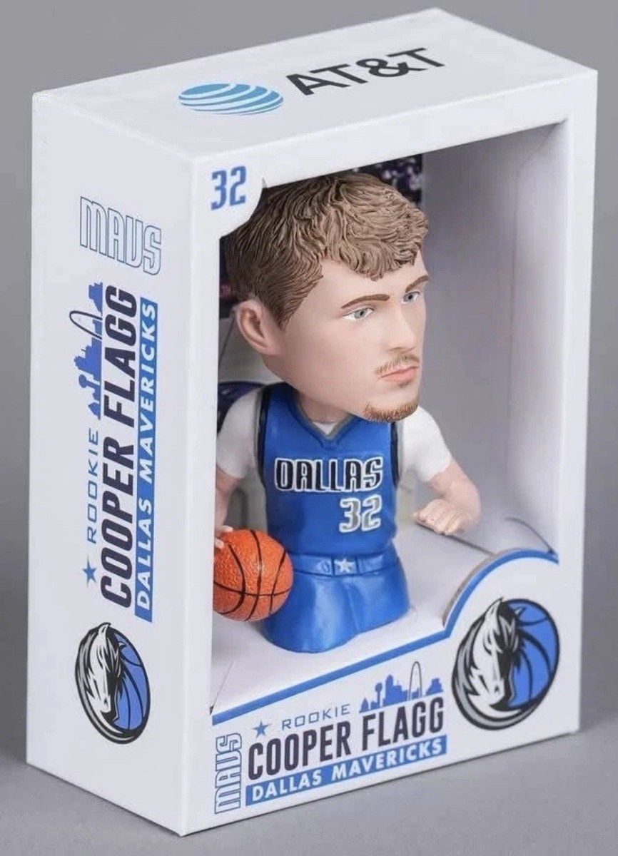 Cooper Flagg Dallas Mavericks Rookie Edition Bobblehead In Hand 3