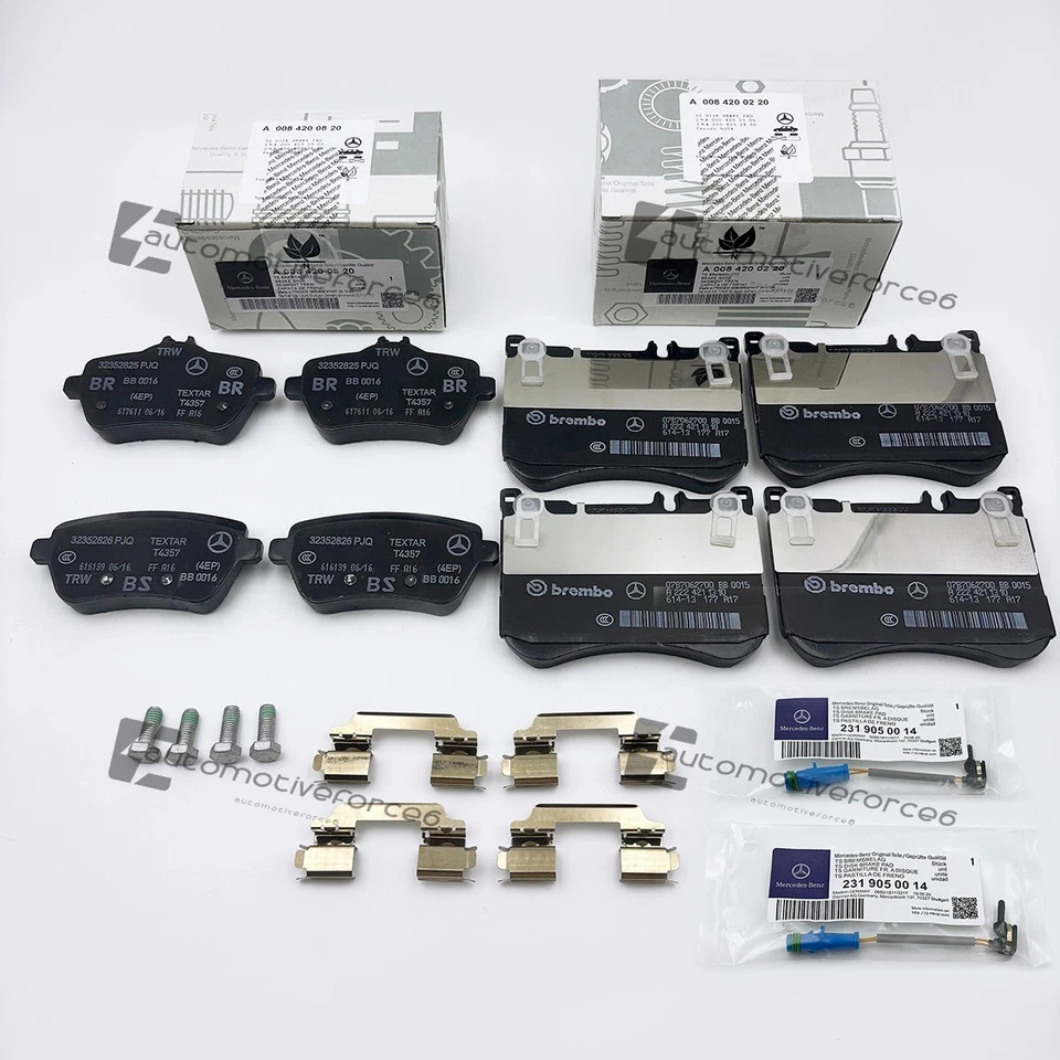 OEM Front&Rear Brake Pad Sets w/Sensors For 14-17 Mercedes S450 S550 S550e S560 Foto 4 de 4