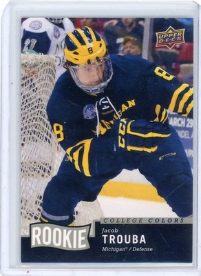 2014 Upper Deck College Colors Promo #15 Jacob Trouba Michigan Wolverines