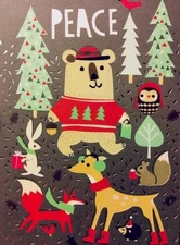 5 "Wishing You All Good Things This Holiday Season" CHRISTMAS CARDS Animals $23
