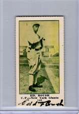 Edd Rousch 1916 Famous Barr Dover Reprint Signed TWICE Beckett BAS BU86424 HOF