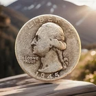 1945 P WASHINGTON QUARTER 90% SILVER US COLLECTIBLE COIN