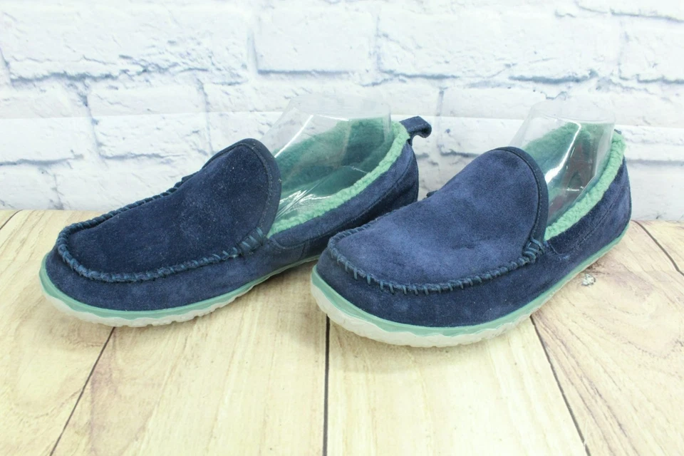 Zapatillas de mocasín de montaña forradas de lana de gamuza azul LL Bean para mujer talla 9 M Foto 2 de 4