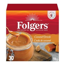 Folgers Caramel Drizzle, Keurig Single 30 K-Cup Coffee Pods - FREE SHIPPING