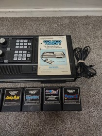 VINTAGE ColecoVision Console w/ 2 Controllers, Adapter, 5 Games Works