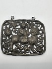 1850 Chinese (Canton / Guangdong) Repoussé Appliqué Plaque with Qilin and Child — photo 5