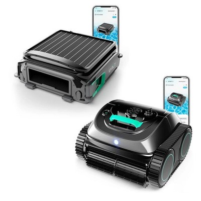 WYBOT C1 Robotic Pool Cleaner with F1 Solar Powered Surface Skimmer Bundle, New