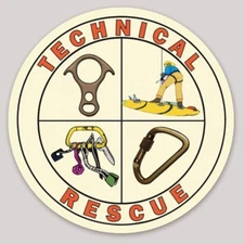 2 Inch Non Reflective Technical Rescue Helmet Size Vinyl Sticker