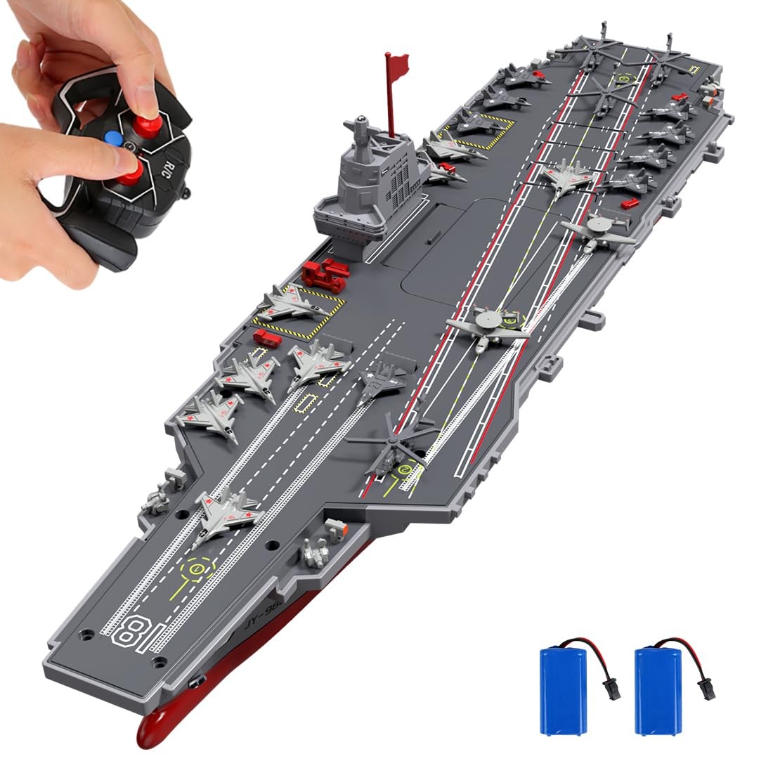 RC Boats for Kids 8-12, 16-inch Warship Battleship Aircraft